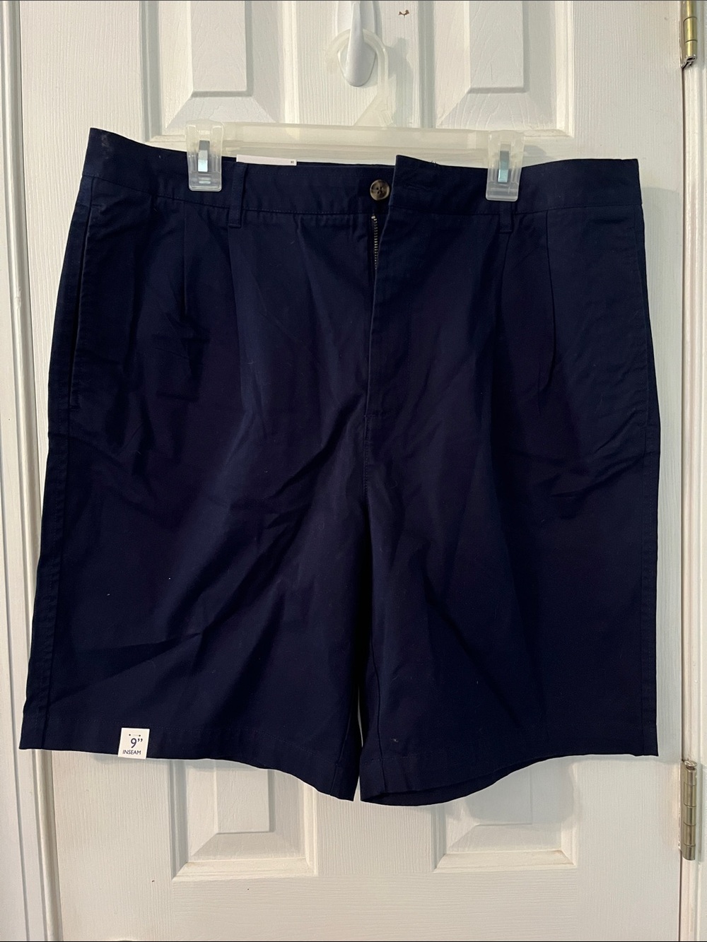 Saddlebred Men’s Navy Flat-Front Cotton Blend Shorts